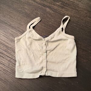 Women's Brandy Melville Green Button Up Top.